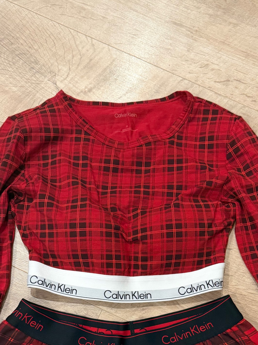 Calvin Klein Red and Black Checkered Shirt!